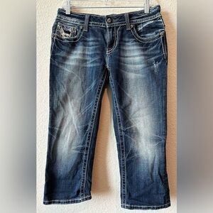 Miss Me Size 28 Capri Stylish Blue Denim Jeans